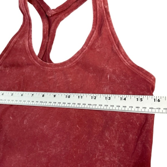 Lululemon Off Red Mottled Henley Racerback Tank Top Womens - Picture 3 of 6